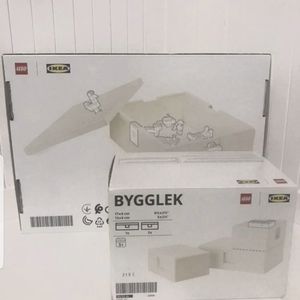 Bundle 2 IKEA BYGGLEK lego boxes large and…